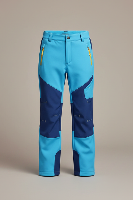 Pantalon Randonnée Enfant Bicolore Bleu Imperméable Léger - Multicolore Polyester - vue 3