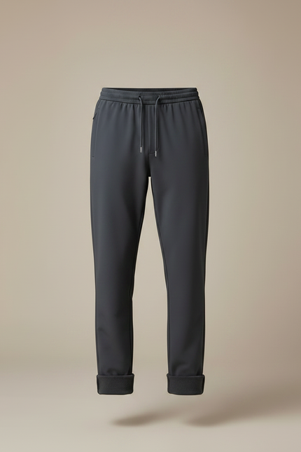 Pantalon Randonnée Homme Gris Doublé Polaire Coupe Droite - Polyester - vue 3