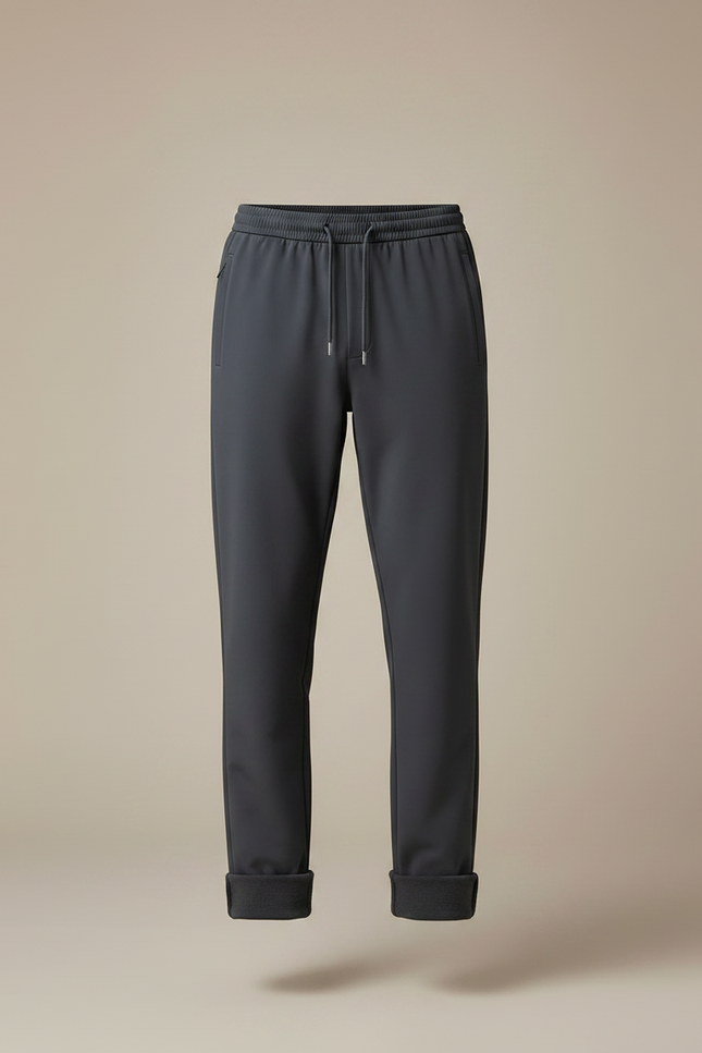 Pantalon Randonnée Homme Gris Doublé Polaire Coupe Droite - Polyester - vue 3