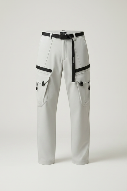 Pantalon Randonnée Gris Cargo Tissu Technique Homme - Polyester - vue 3