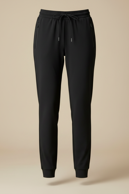 Pantalon Randonnée Noir Fluide Cordon Femme Sport - Polyester - vue 3
