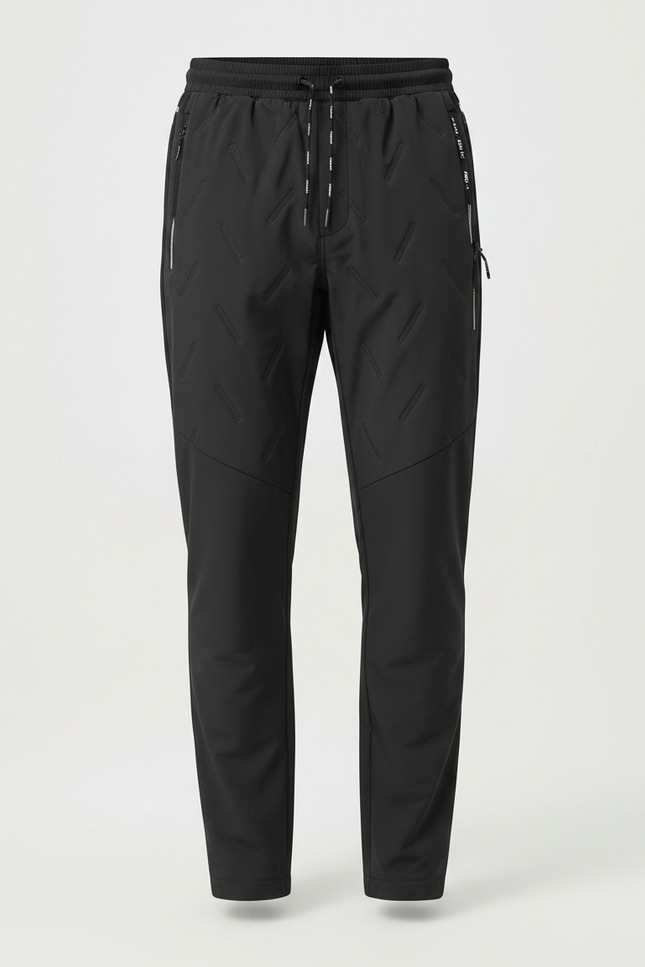 Pantalon Randonnée Noir Homme Imprimé Décontracté - Polyester - vue 3