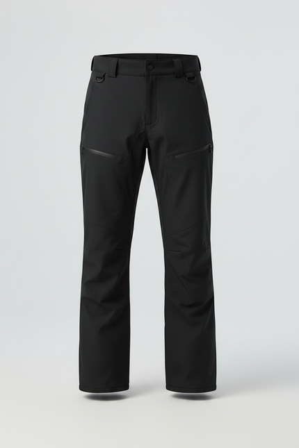 Pantalon Randonnée Noir Ample Imperméable Zippé Homme - Polyester - vue 3