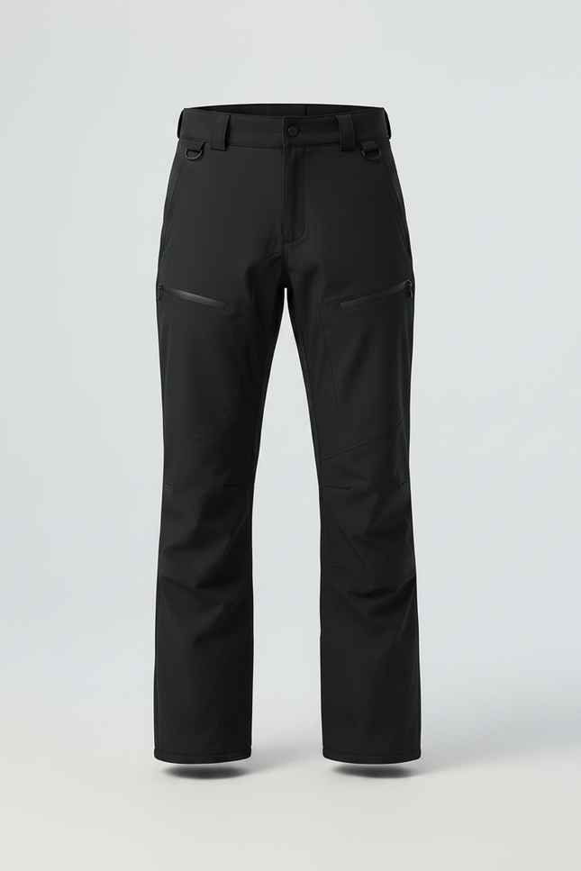 Pantalon Randonnée Noir Ample Imperméable Zippé Homme - Polyester - vue 3