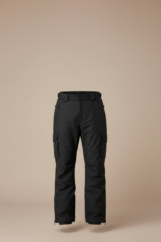 Pantalon Randonnée Noir Bretelles Ample Hiver Homme - Polyester - vue 3