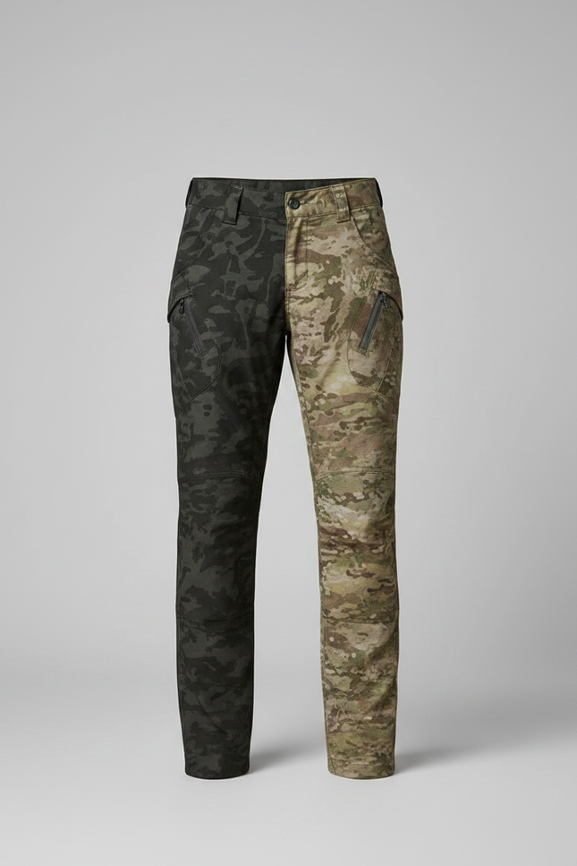 Pantalon Randonnée Camouflage Bicolore Slim Fit Imperméable - Multicolore Polyester - vue 3