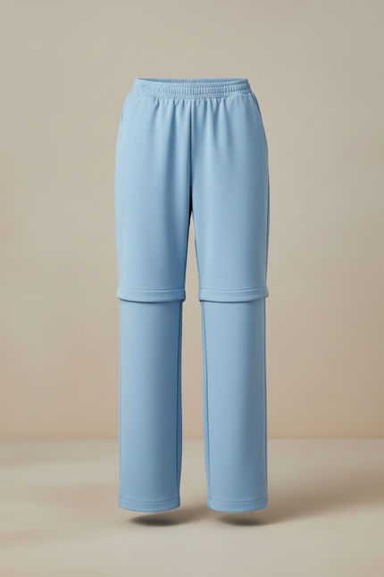 Pantalon Randonnée Convertible Bleu Ample Femme - Polyester - vue 3