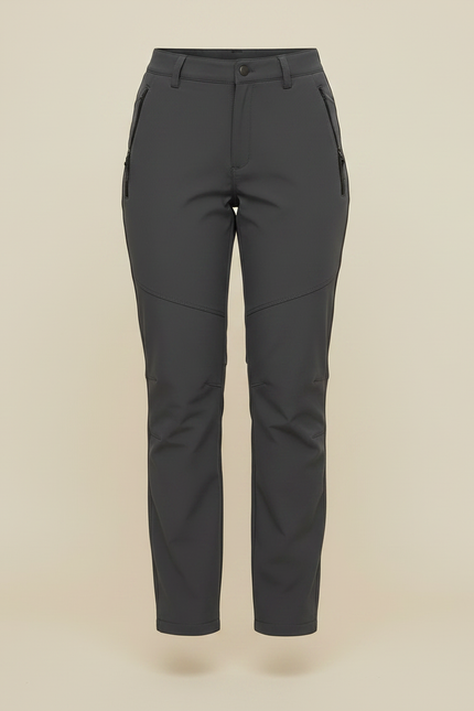 Pantalon Randonnée Gris Doublé Polaire Imperméable Femme - Polyester - vue 3
