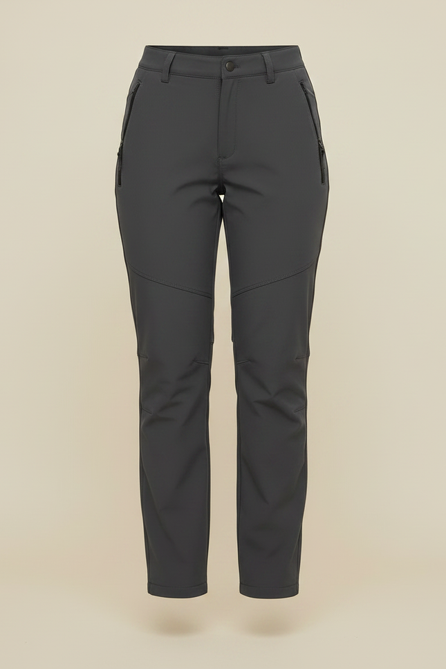 Pantalon Randonnée Gris Doublé Polaire Imperméable Femme - Polyester - vue 3