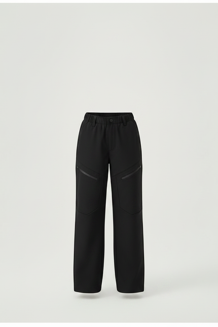 Pantalon Randonnée Noir Ample Zippé Enfant - Polyester - vue 3