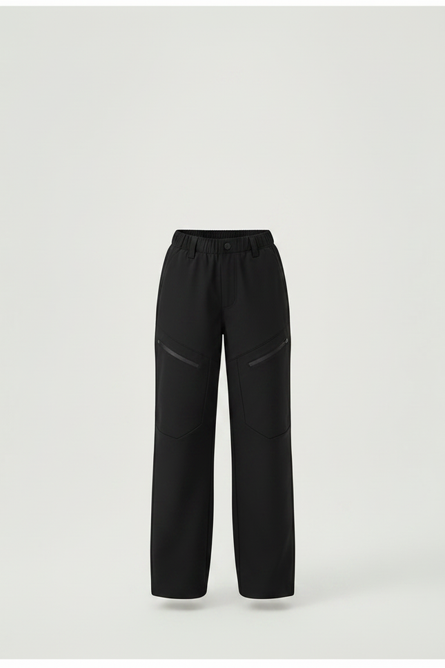 Pantalon Randonnée Noir Ample Zippé Enfant - Polyester - vue 3