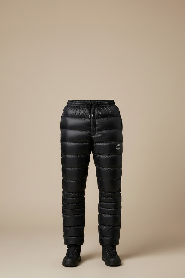 Pantalon Randonnée Noir Duvet Ultraléger Chaud Homme - Polyester - vue 3