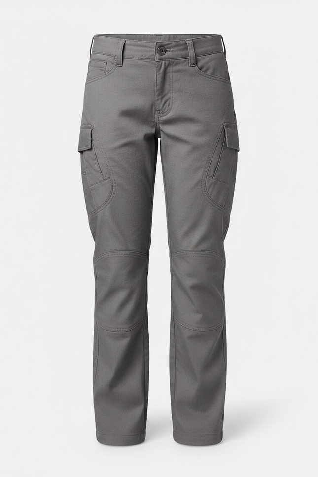 Pantalon Randonnée Gris Droit Multipoches Résistant - Toile - vue 3