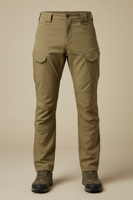 Pantalon Randonnée Kaki Homme Cargo Tactique Ajustable - Polyester - vue 3