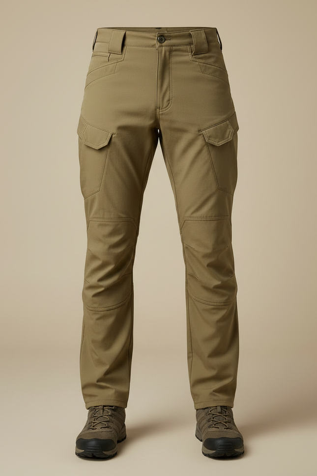 Pantalon Randonnée Kaki Homme Cargo Tactique Ajustable - Polyester - vue 3