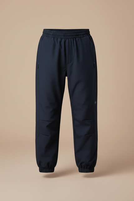 Pantalon Randonnée Enfant Marine Imperméable Confortable Doublé - Polyester - vue 3