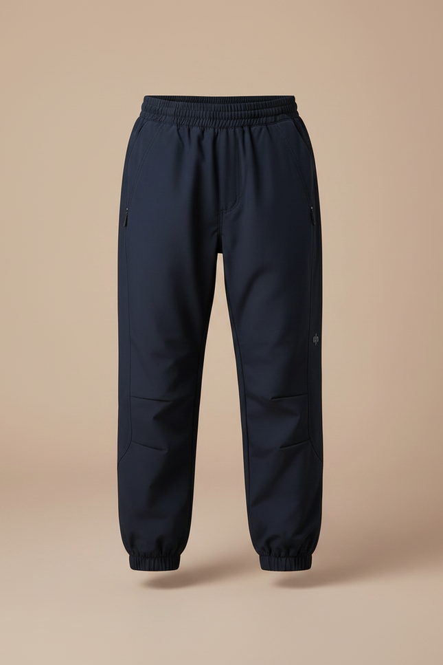 Pantalon Randonnée Enfant Marine Imperméable Confortable Doublé - Polyester - vue 3