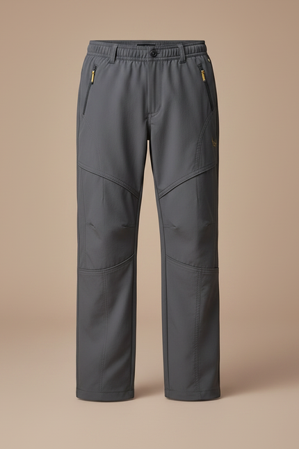 Pantalon Randonnée Gris Imperméable Enfant Coupe Droite - Polyester - vue 3