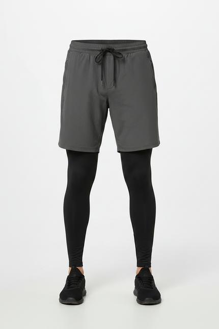 Pantalon Randonnée Gris Homme Sport 2-en-1 Fitness - Polyester - vue 3