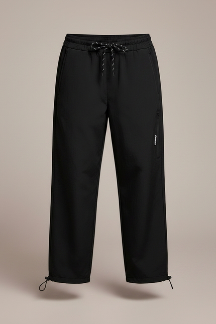 Pantalon Randonnée Noir Enfant Ample Cordon Sportif - Polyester - vue 3