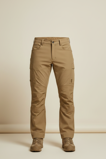 Pantalon Randonnée Kaki Confortable Résistant Homme - Gabardine - vue 3