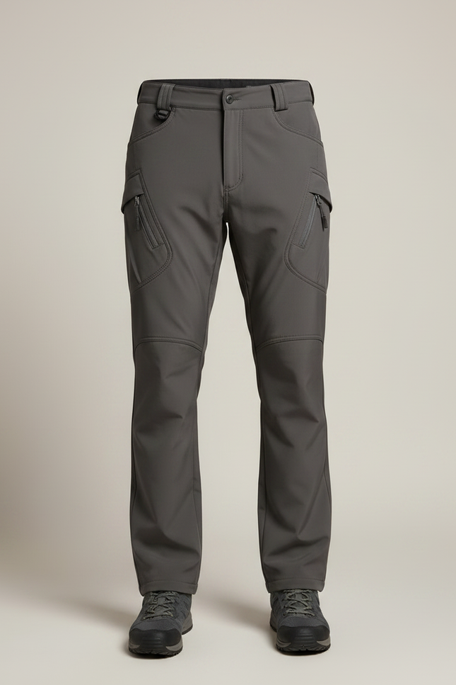 Pantalon Randonnée Gris Homme Softshell Imperméable Tactique - Polyester - vue 3