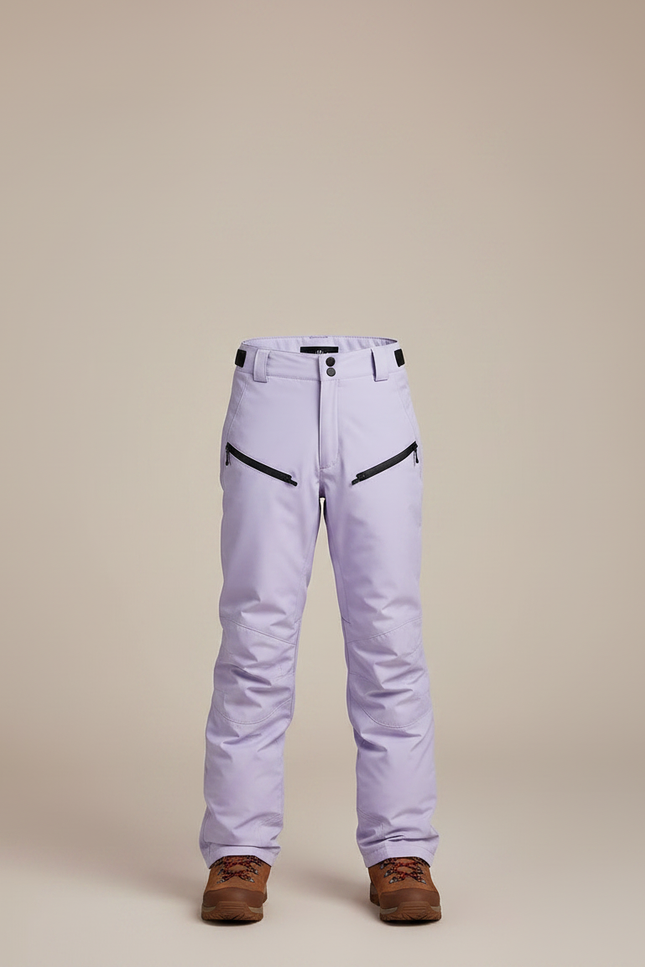 Pantalon Randonnée Lilas Bretelles Imperméable Enfant Hiver - Violet Polyester - vue 3