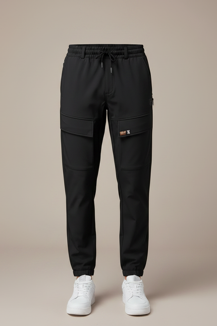 Pantalon Randonnée Noir Cargo Homme Stretch Sport - Polyester - vue 3