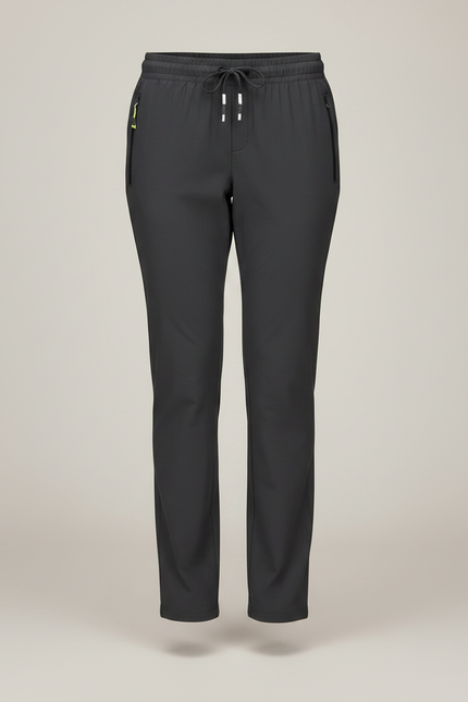 Pantalon Randonnée Femme Gris Imperméable Cordon Ajustable - Polyester - vue 3