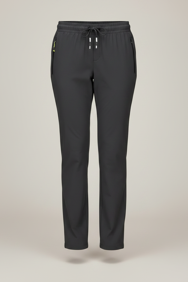 Pantalon Randonnée Femme Gris Imperméable Cordon Ajustable - Polyester - vue 3