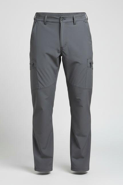 Pantalon Randonnée Gris Homme Cargo Confortable Léger - Polyester - vue 3