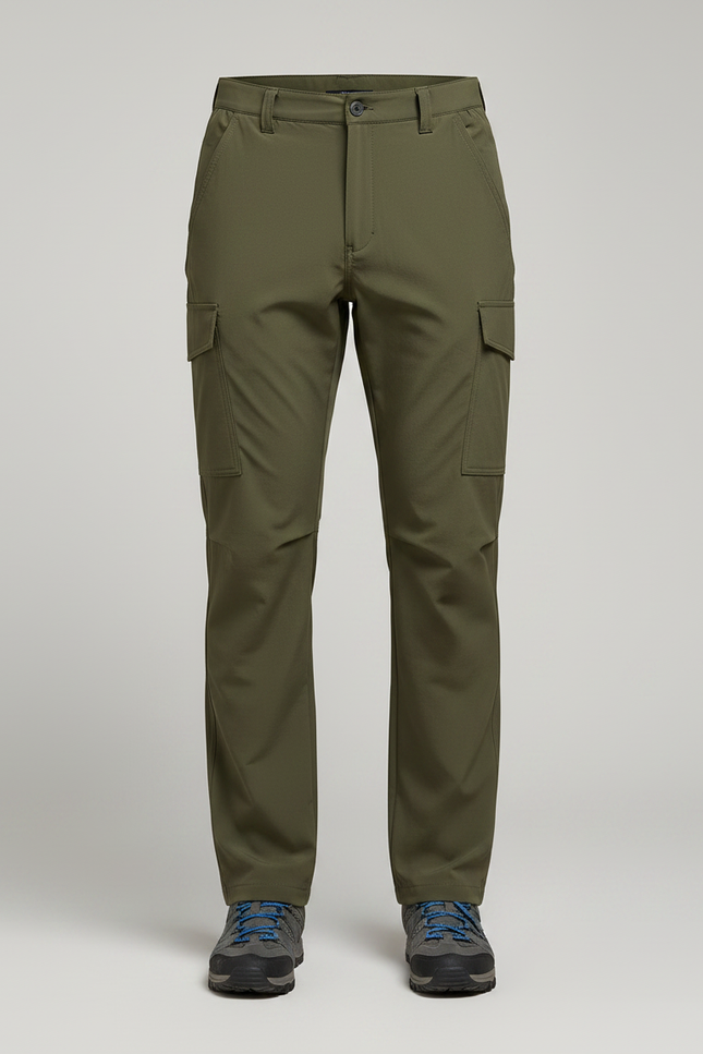 Pantalon Randonnée Kaki Homme Léger Stretch Cargo - Polyester - vue 3