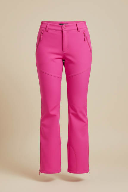 Pantalon Randonnée Fuchsia Doublé Polaire Coupe-vent Extensible Femme - Rose Polyester - vue 3