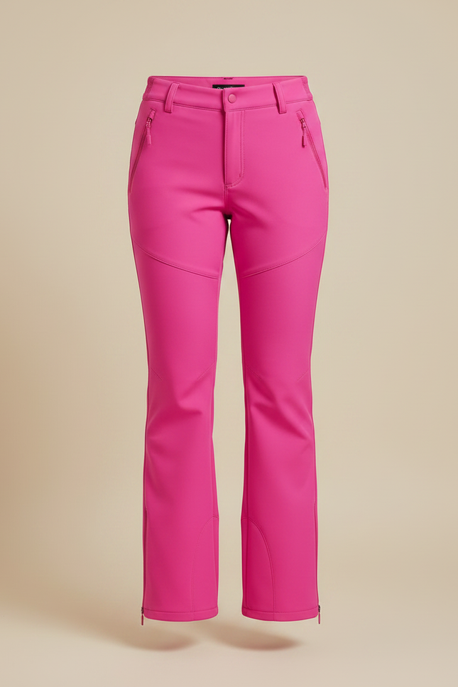 Pantalon Randonnée Fuchsia Doublé Polaire Coupe-vent Extensible Femme - Rose Polyester - vue 3