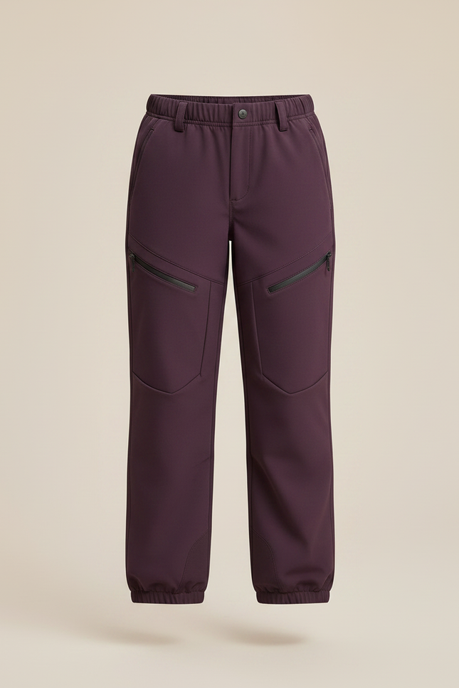 Pantalon Randonnée Taille Haute - Violet Polyester - vue 3