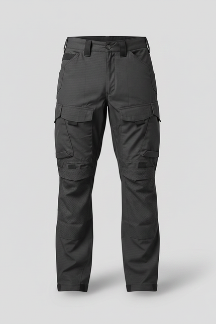 Pantalon Randonnée Gris Homme Cargo Tactique Résistant - Polyester - vue 3