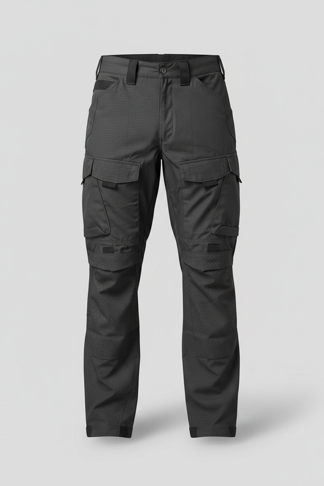 Pantalon Randonnée Gris Homme Cargo Tactique Résistant - Polyester - vue 3