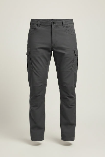 Pantalon Randonnée Homme Gris Cargo Léger Stretch - Polyester - vue 3
