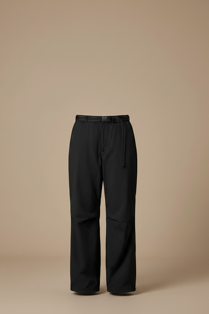 Pantalon Randonnée Noir Ample Nylon Ceinturé Femme - Polyester - vue 3