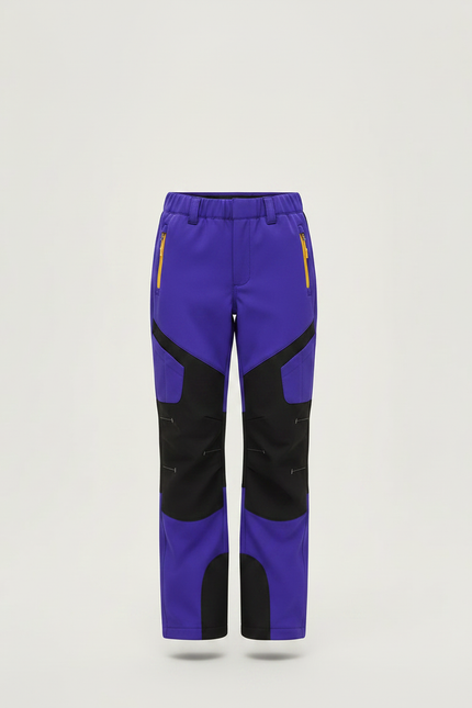 Pantalon Randonnée Violet Noir Imperméable Enfant Hiver - Polyester - vue 3