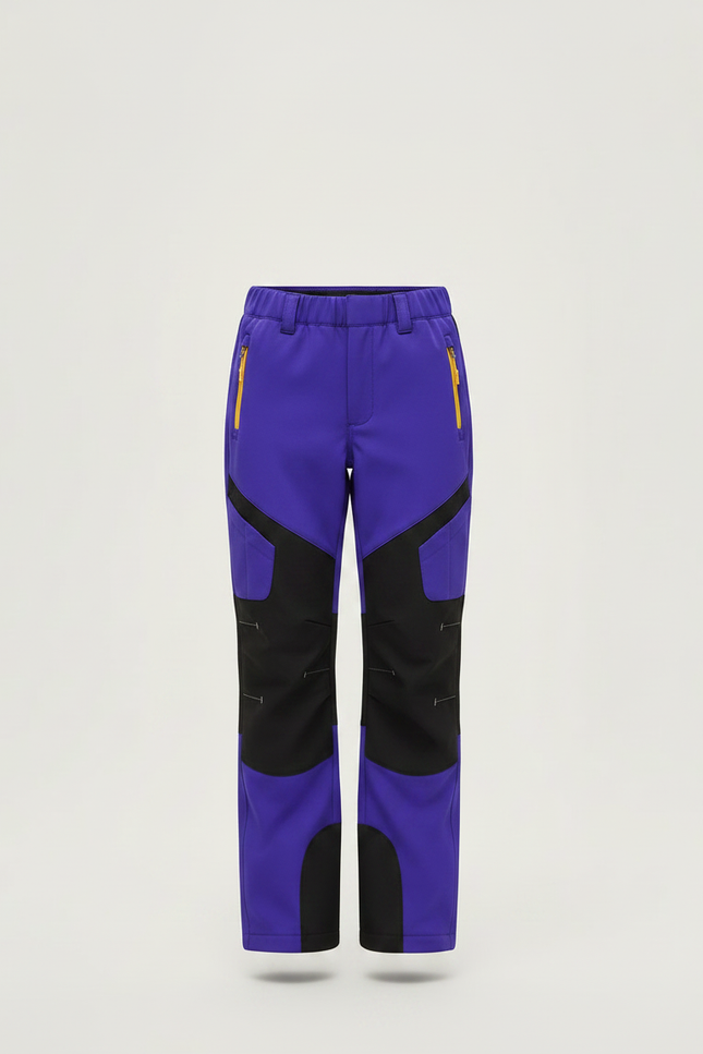 Pantalon Randonnée Violet Noir Imperméable Enfant Hiver - Polyester - vue 3