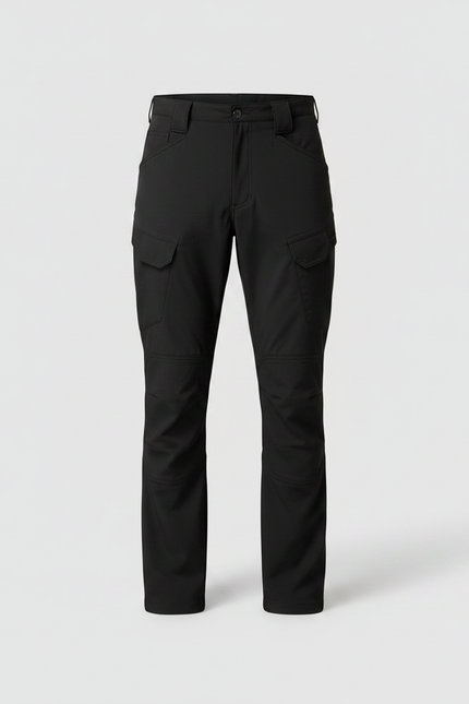 Pantalon Randonnée Noir Homme Cargo Confortable Coupe Droite - Polyester - vue 3