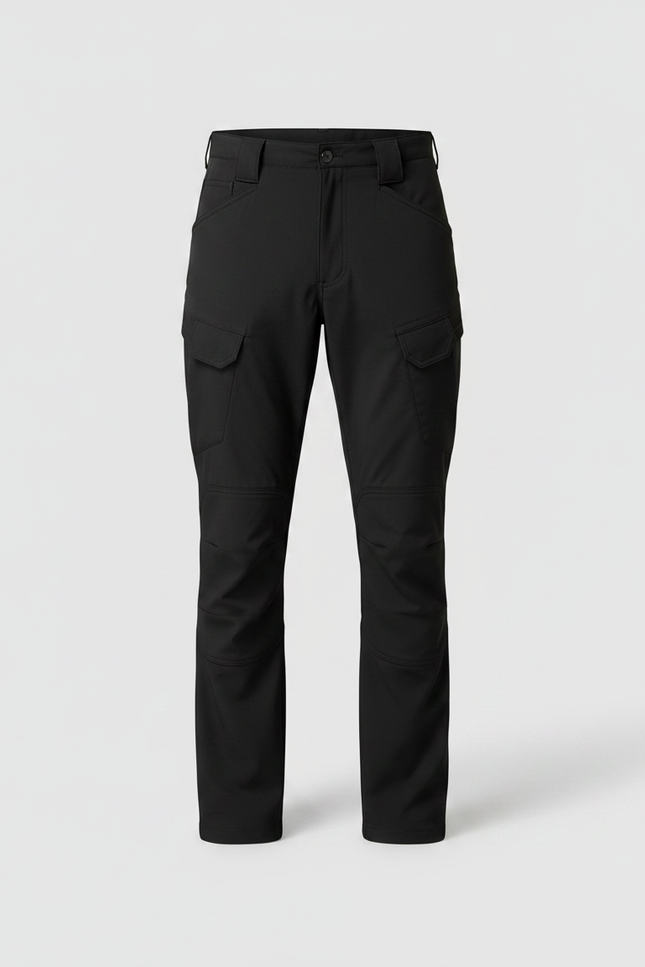 Pantalon Randonnée Noir Homme Cargo Confortable Coupe Droite - Polyester - vue 3