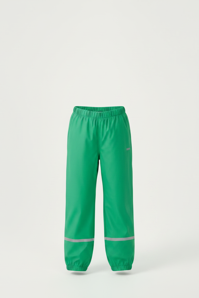 Pantalon Randonnée Vert Enfant Imperméable Réfléchissant Élastique - Polyester - vue 3