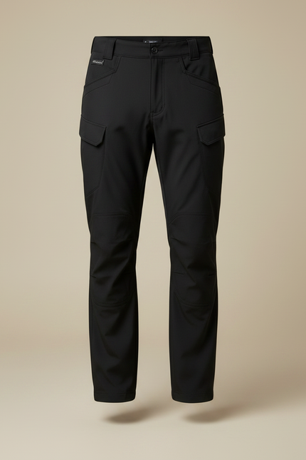 Pantalon Randonnée Noir Cargo Multi-Poches Homme - Polyester - vue 3