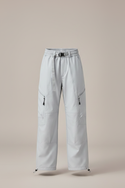 Pantalon Randonnée Gris Imperméable Ample Enfant Hiver - Polyester - vue 3