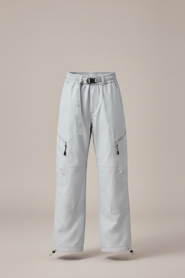 Pantalon Randonnée Gris Imperméable Ample Enfant Hiver - Polyester - vue 3