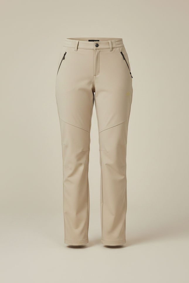 Pantalon Randonnée Imperméable Respirant Femme - Beige Polyester - vue 3
