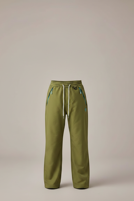 Pantalon Randonnée Kaki Ample Zips Contraste Enfant - Polyester - vue 3