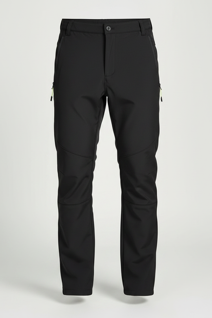 Pantalon Randonnée Noir Homme Softshell Élastique Chaud - Polyester - vue 3
